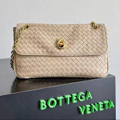 Bottega Veneta 2026 Madison Intrecciato Bag 27cm Beige Leather