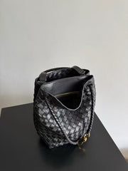 BV Andiamo Small Bucket Bag Black 30cm Lambskin 855757
