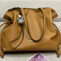 Loew Beige Large Flamenco Puffer Shoulder Bag
