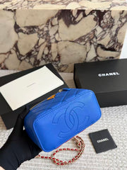 CC Long Vanity Bag 17cm Blue with Superman in Sheepskin