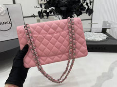 CC 26s Classic Flap Bag 20cm Light Pink Lambskin