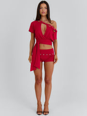 Janiya Crop Top Red