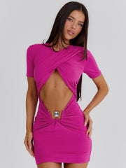 Jayne Mini Dress Fuchsia