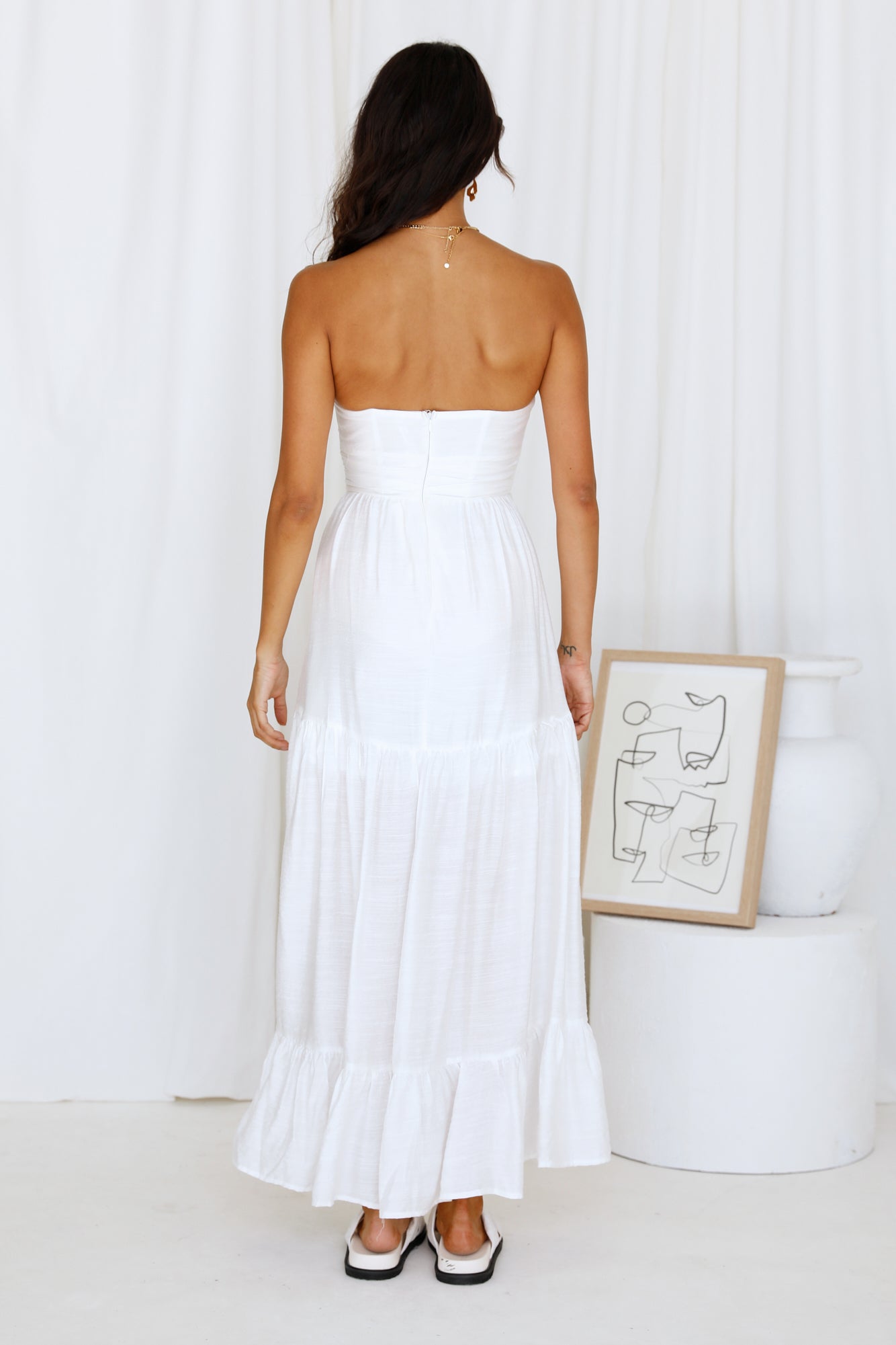 Let's Fly Away Maxi Dress White