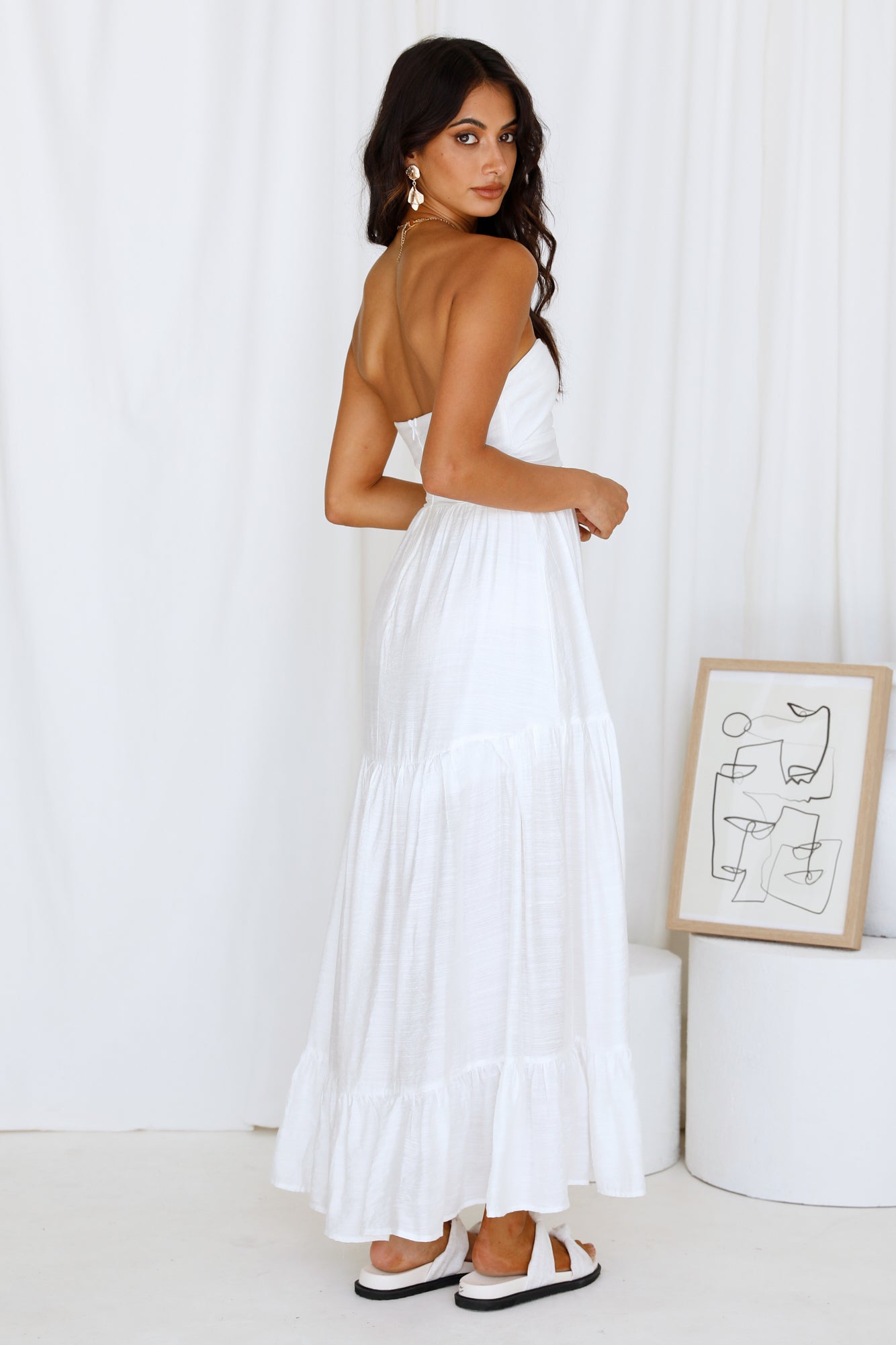 Let's Fly Away Maxi Dress White