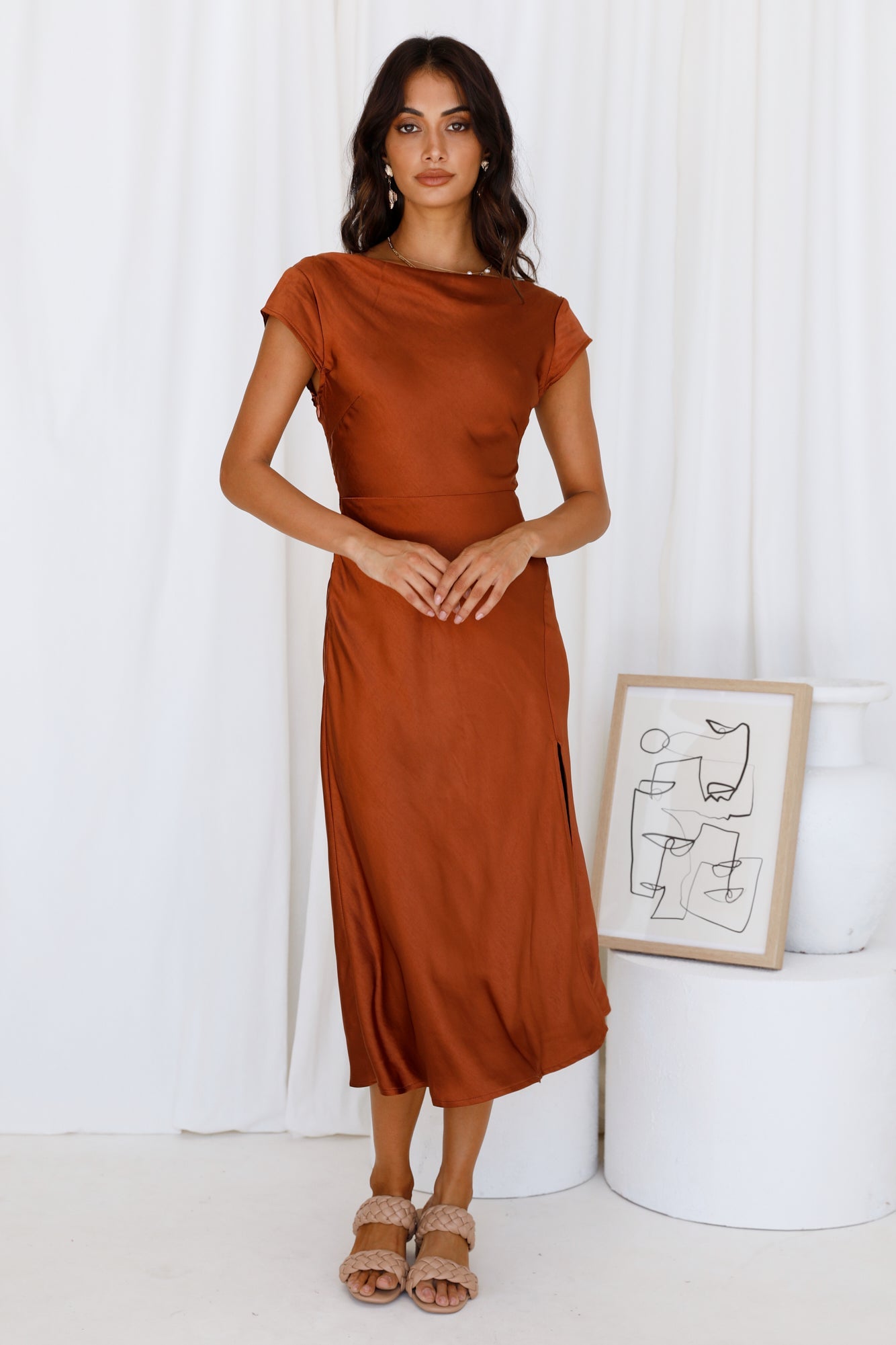 One Last Song Maxi Dress Brown