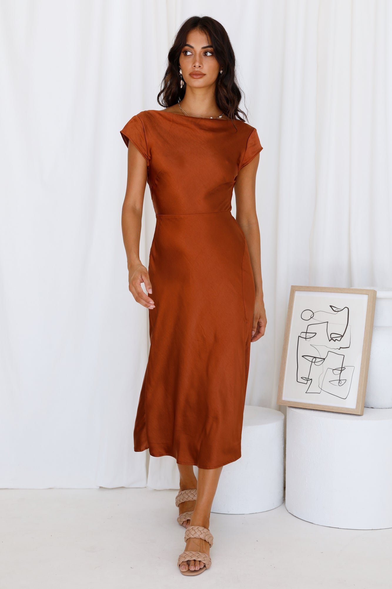 One Last Song Maxi Dress Brown