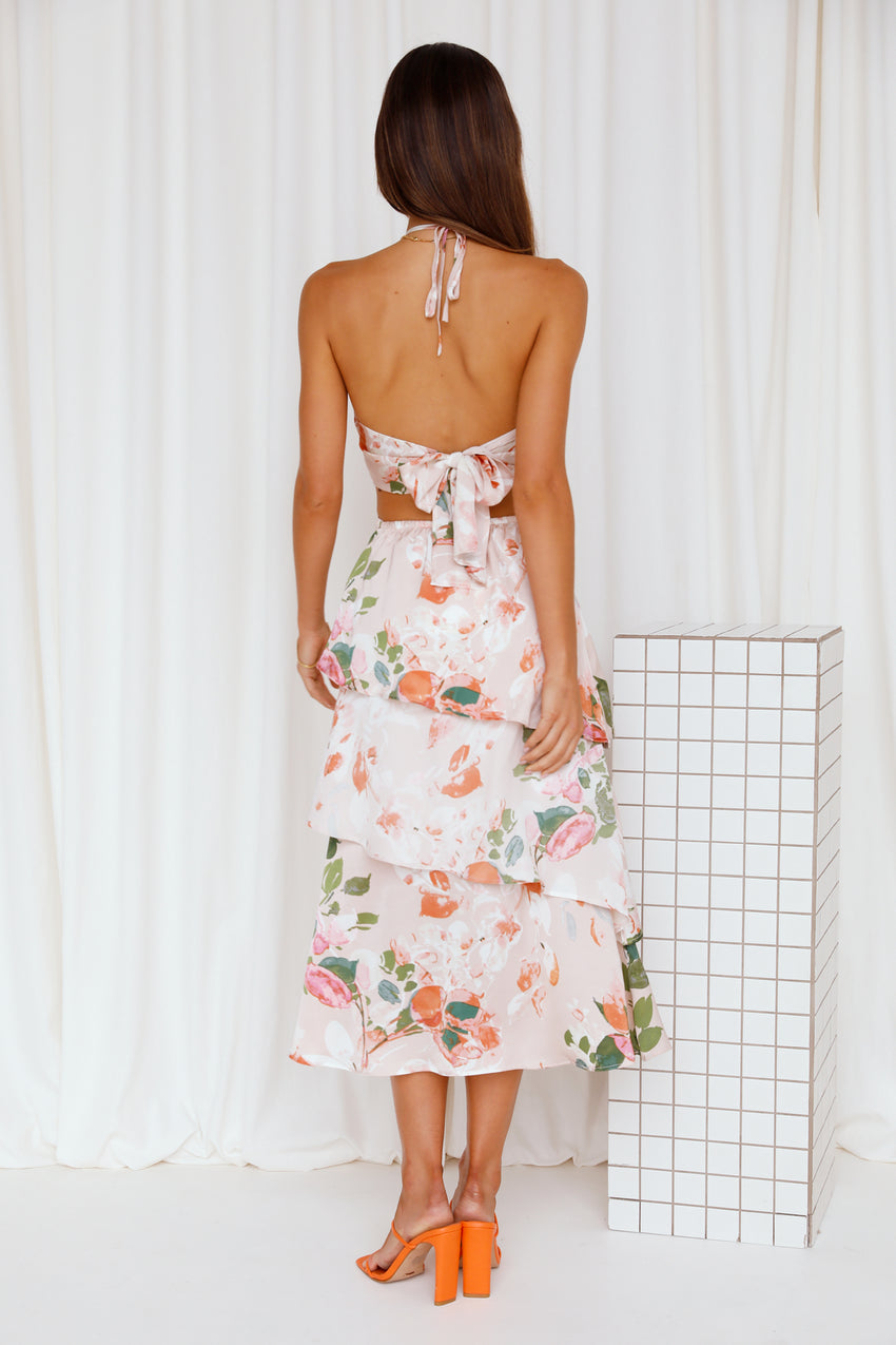 Angelic Heart Maxi Dress Light Pink