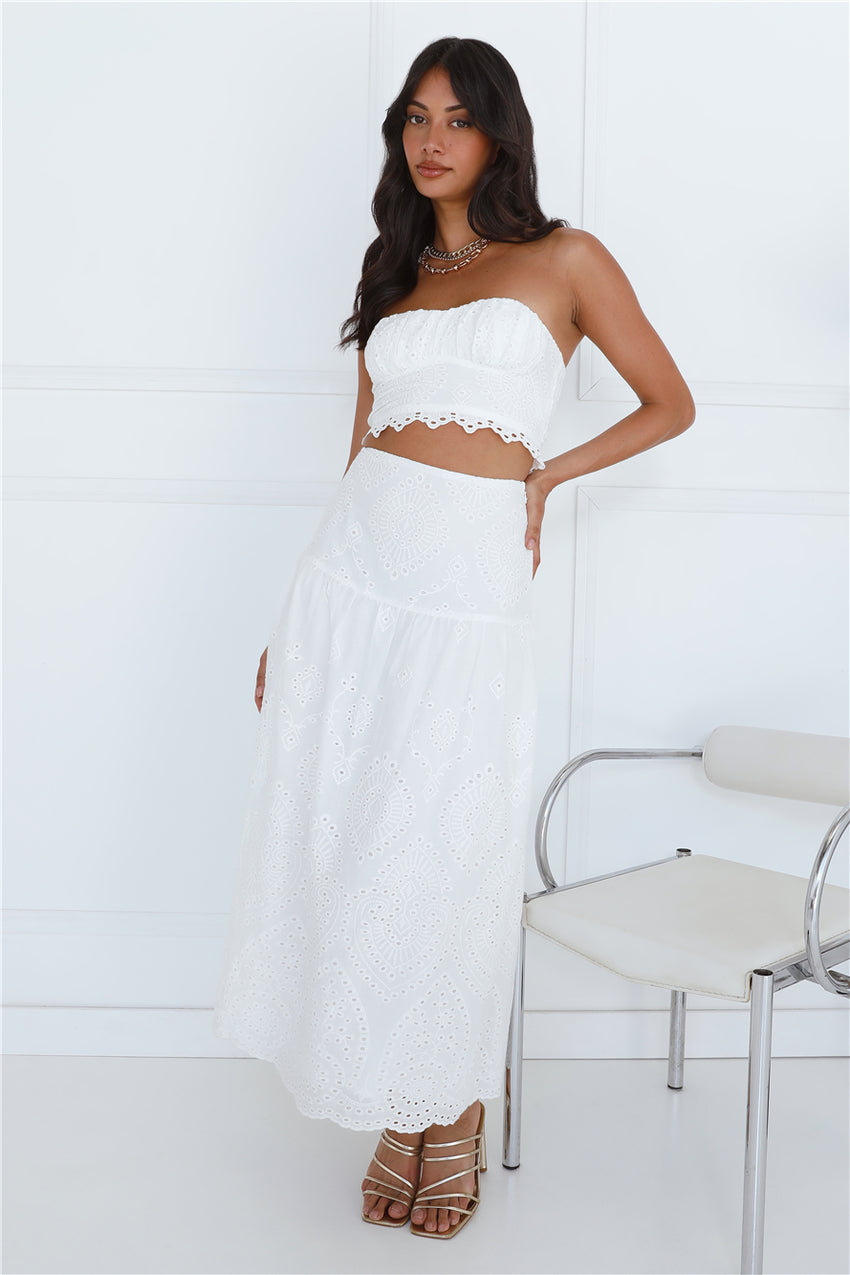 Little Details Maxi Skirt White