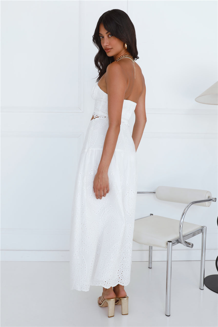 Little Details Maxi Skirt White
