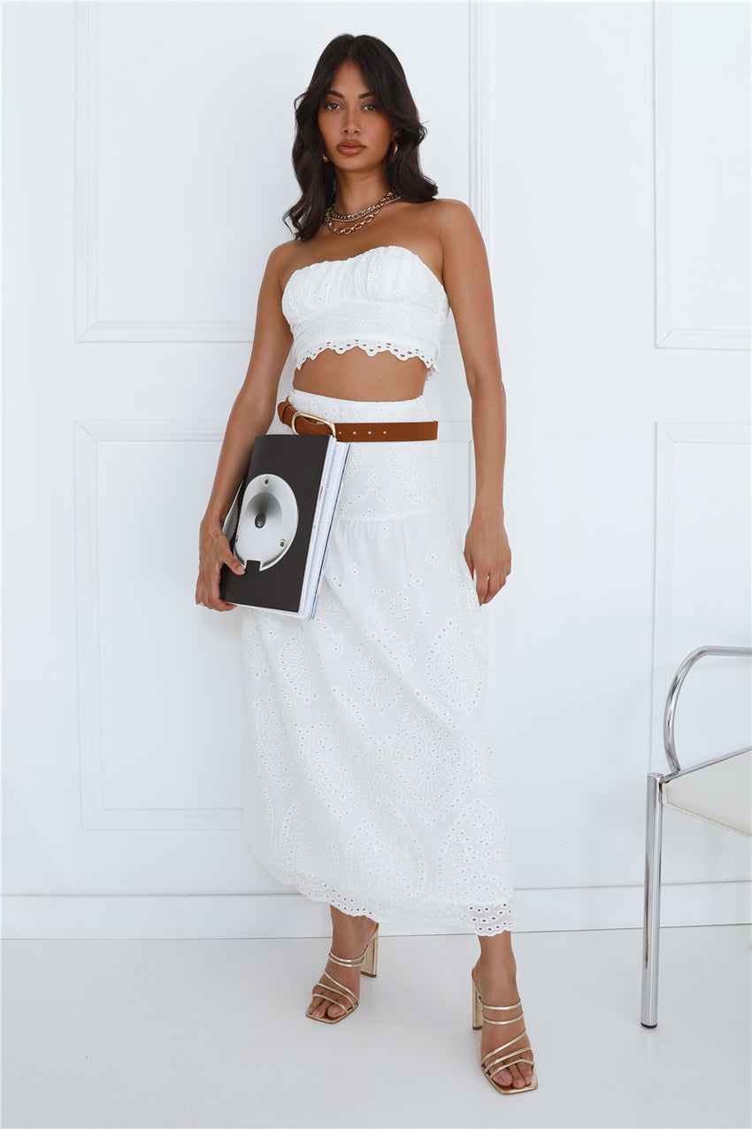 Little Details Maxi Skirt White