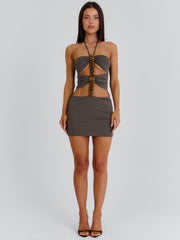 Laine Mini Dress Taupe