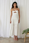 Free Falling Maxi Dress White