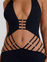 Odalia Capri Jumpsuit Black