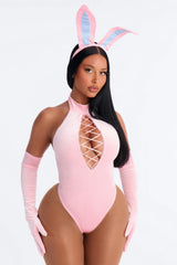 Pink Bunny Babe 3 Piece Costume Set - Pink