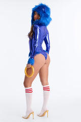 Golden Ring Tease 4 Piece Costume Set - Blue