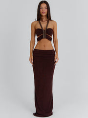 Rachana Maxi Dress Chocolate