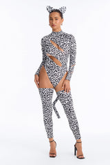 Too Hot To Tame 3 Piece Costume Set - Black/White