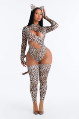 Jungle Heat 3 Piece Costume Set - Brown/combo