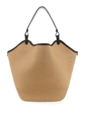 Sarah Shoulder Bag Natural Raffia Black