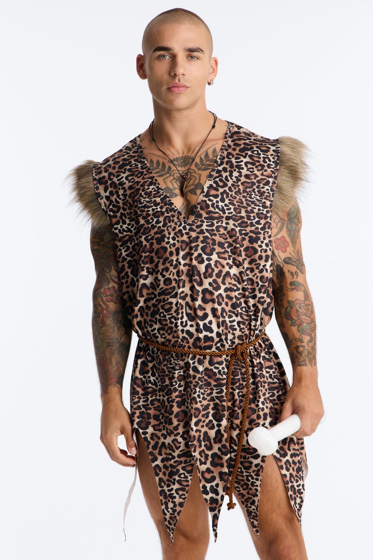 Bedrock Bad Boy 4 Piece Costume Set - Brown/combo