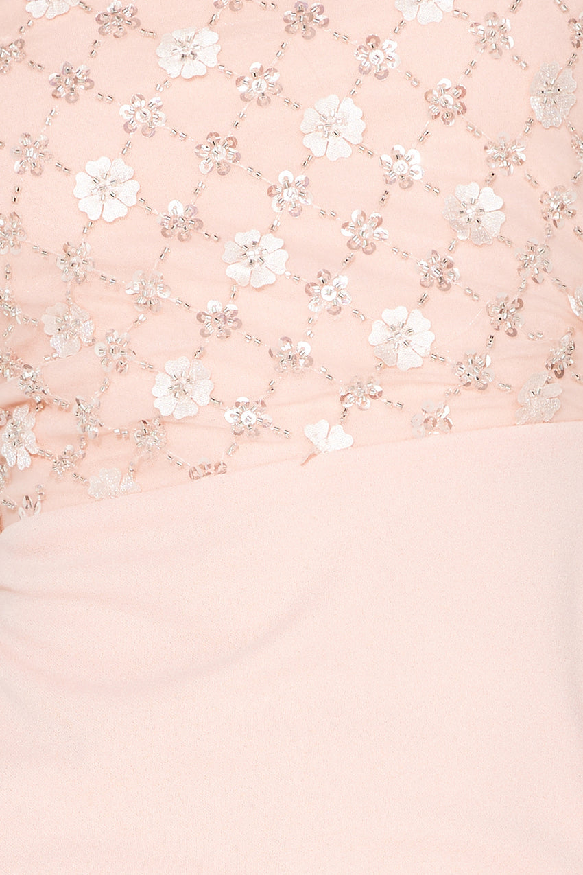 Fancy Details Mini Dress Pink