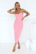 Confident Gal Midi Dress Pink