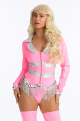 Country Glam Doll 4 Piece Halloween Costumes - Pink