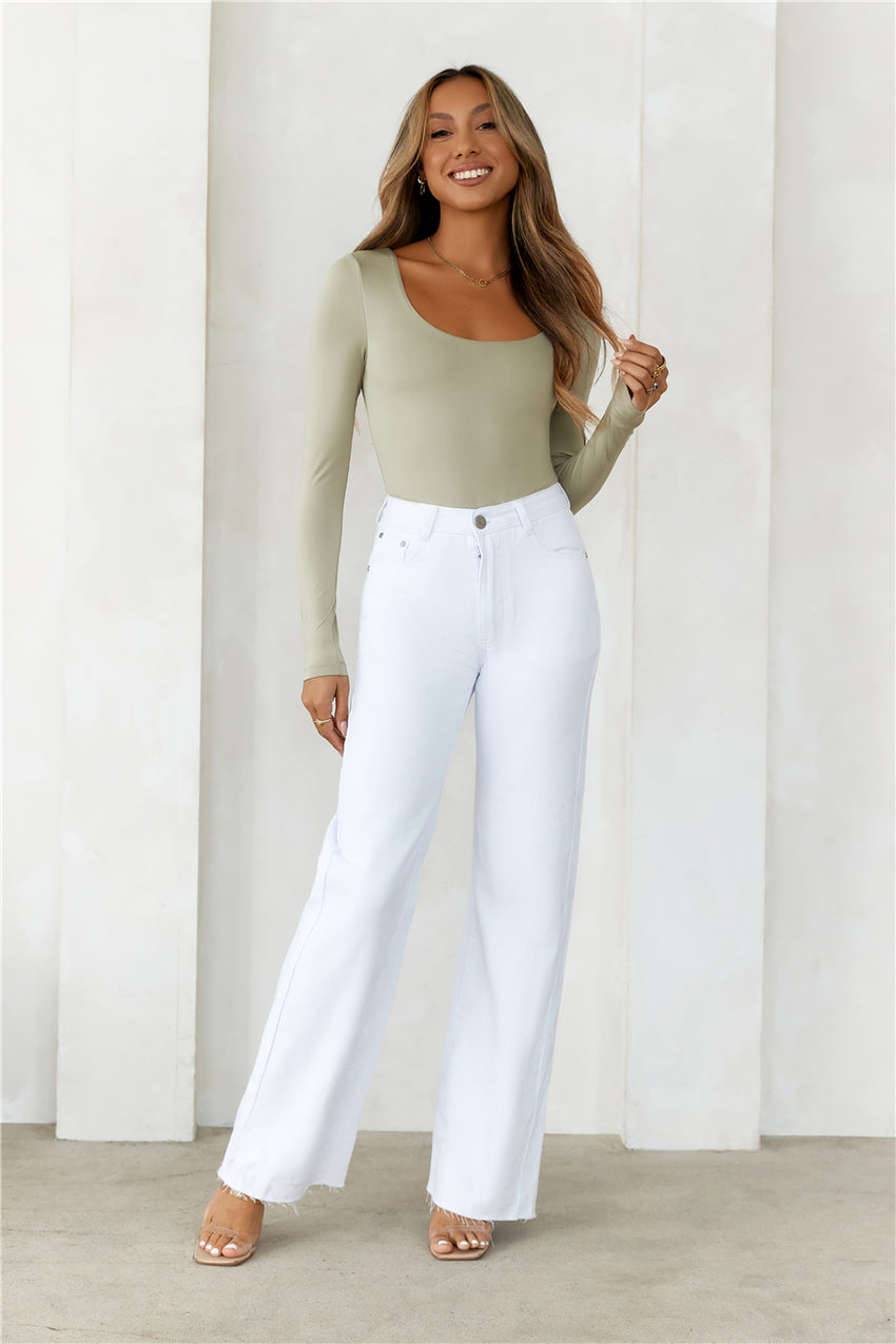 BASE  Second Skin Long Sleeve Bodysuit Sage