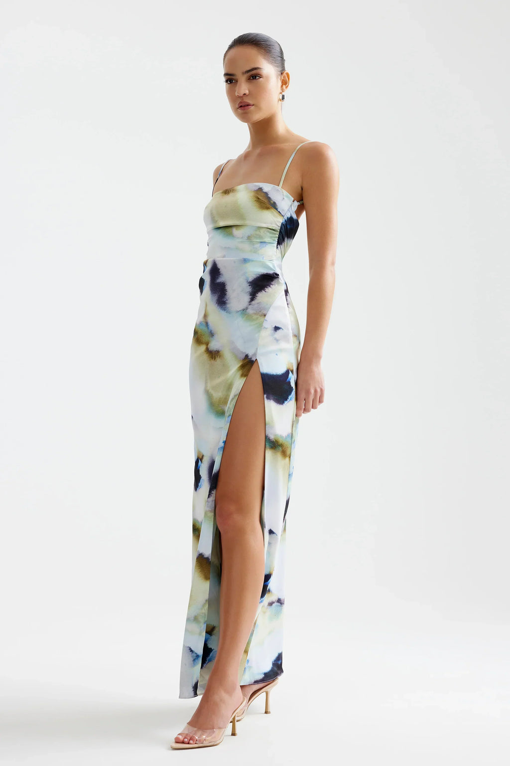 Kiri Dress - Blue Mineral Print