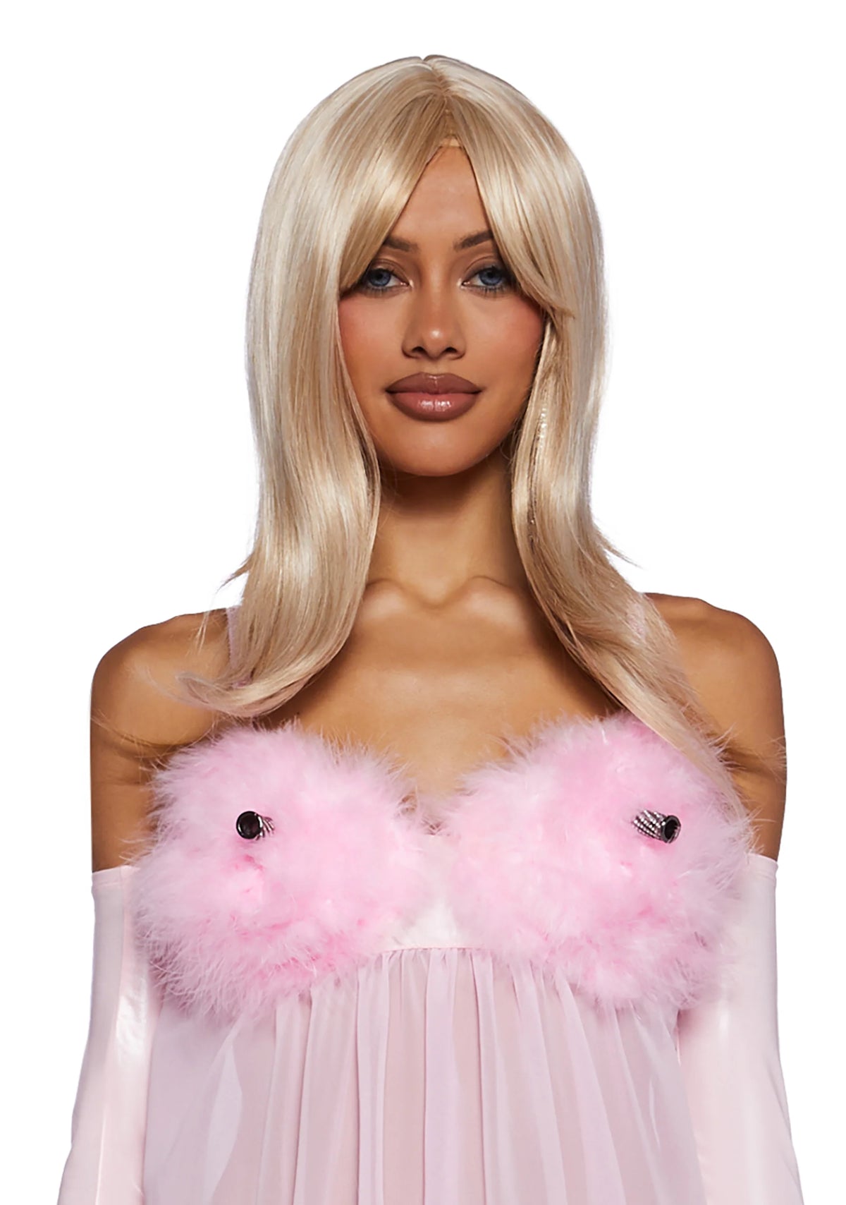 Fembot Babe Wig & Costume