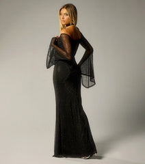 Sabella Rhinestone Spiderweb Mermaid Dress