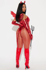 Devil Baddie Babe 7 Piece Costume Set - Red