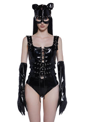 Kitten With Claws Vinyl Gloves