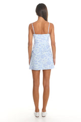 Anaia Ruched Mini Dress Blue
