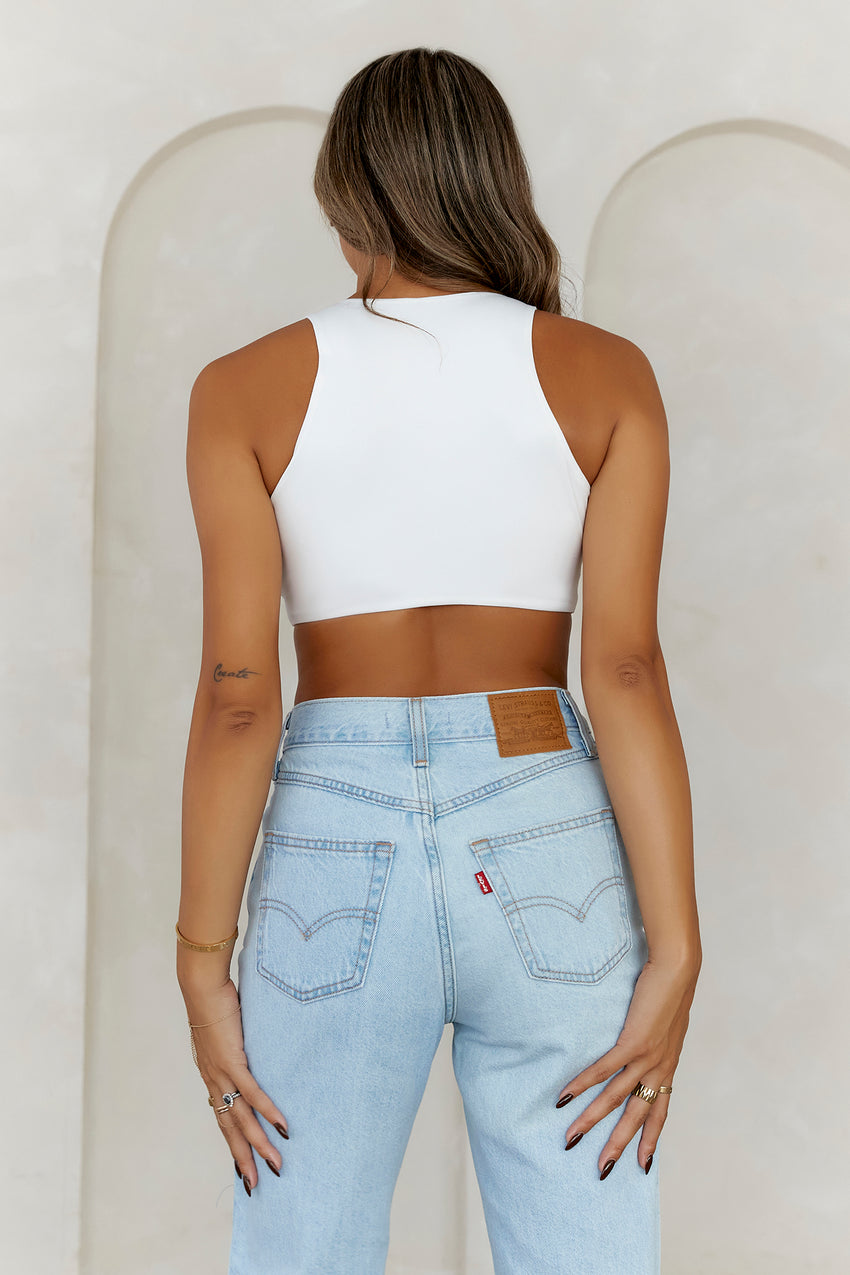BASE The Classic Crop Top White