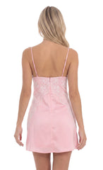 Lace Mini Dress in Pink