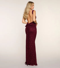 Juliette Lace Bow Open Back Formal Dress