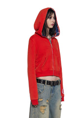 Over The Moon Cropped Hoodie