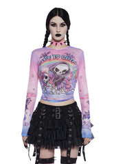 Doomed To Dazzle Long Sleeve Top