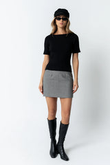 Waylen Ribbed Sweater in Black