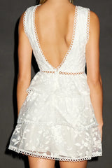 Look So Sweet White Embroidered Lace Mini Dress