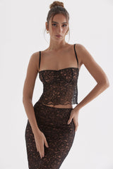 black lace cami top