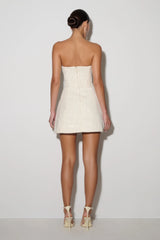 Lorrie Tweed Corset Mini Dress - White