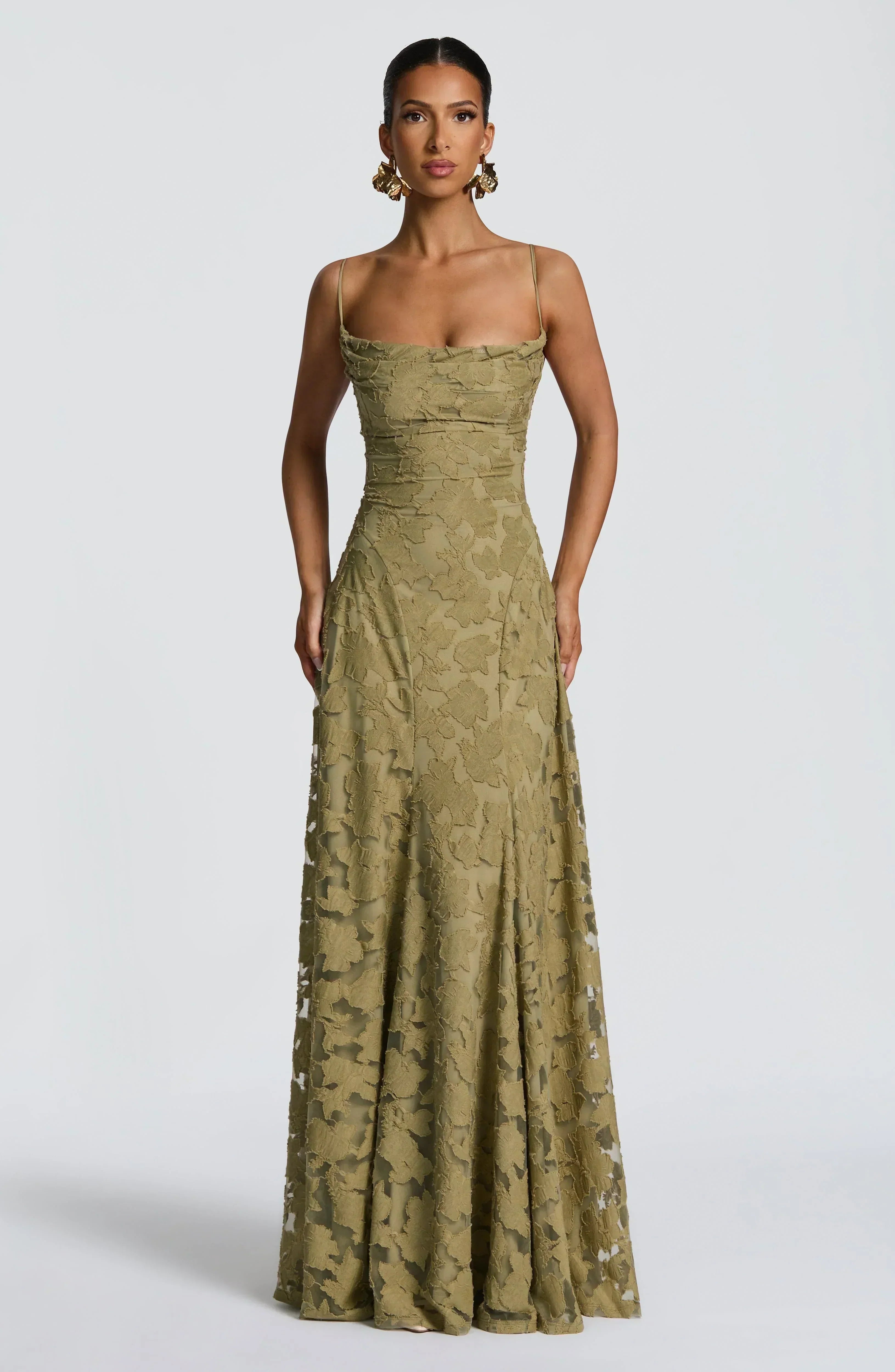 Aveline | Elegant Lace Corset Maxi Dress - Glamorous Evening Gown
