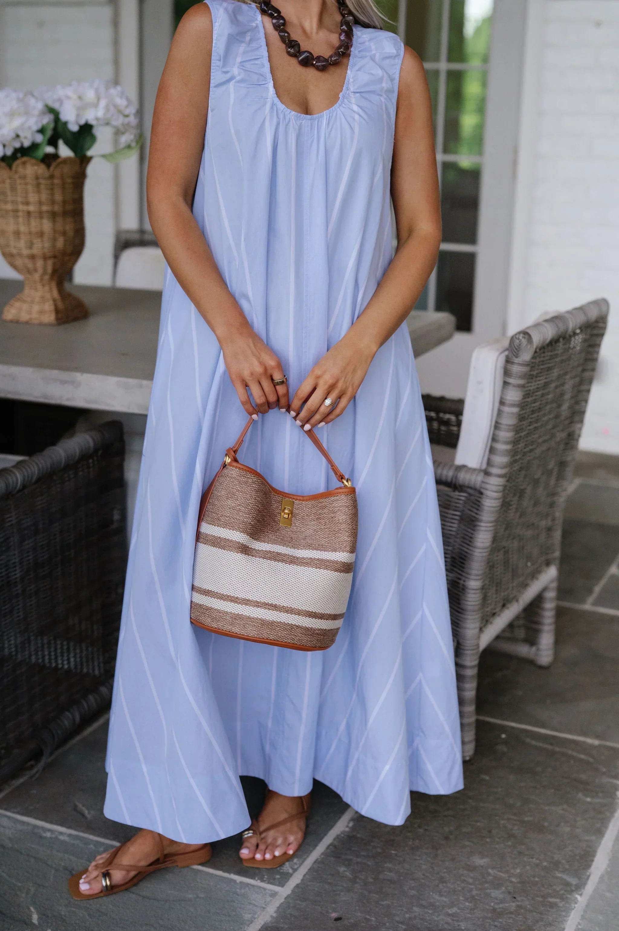Betsy Maxi Dress-Light Blue