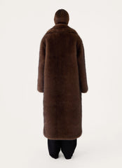 Aspen Avenue Faux Fur Coat - Chocolate