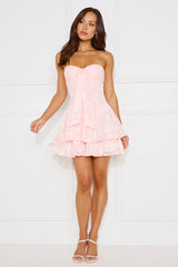 Empowered Essence Strapless Mini Dress Pink