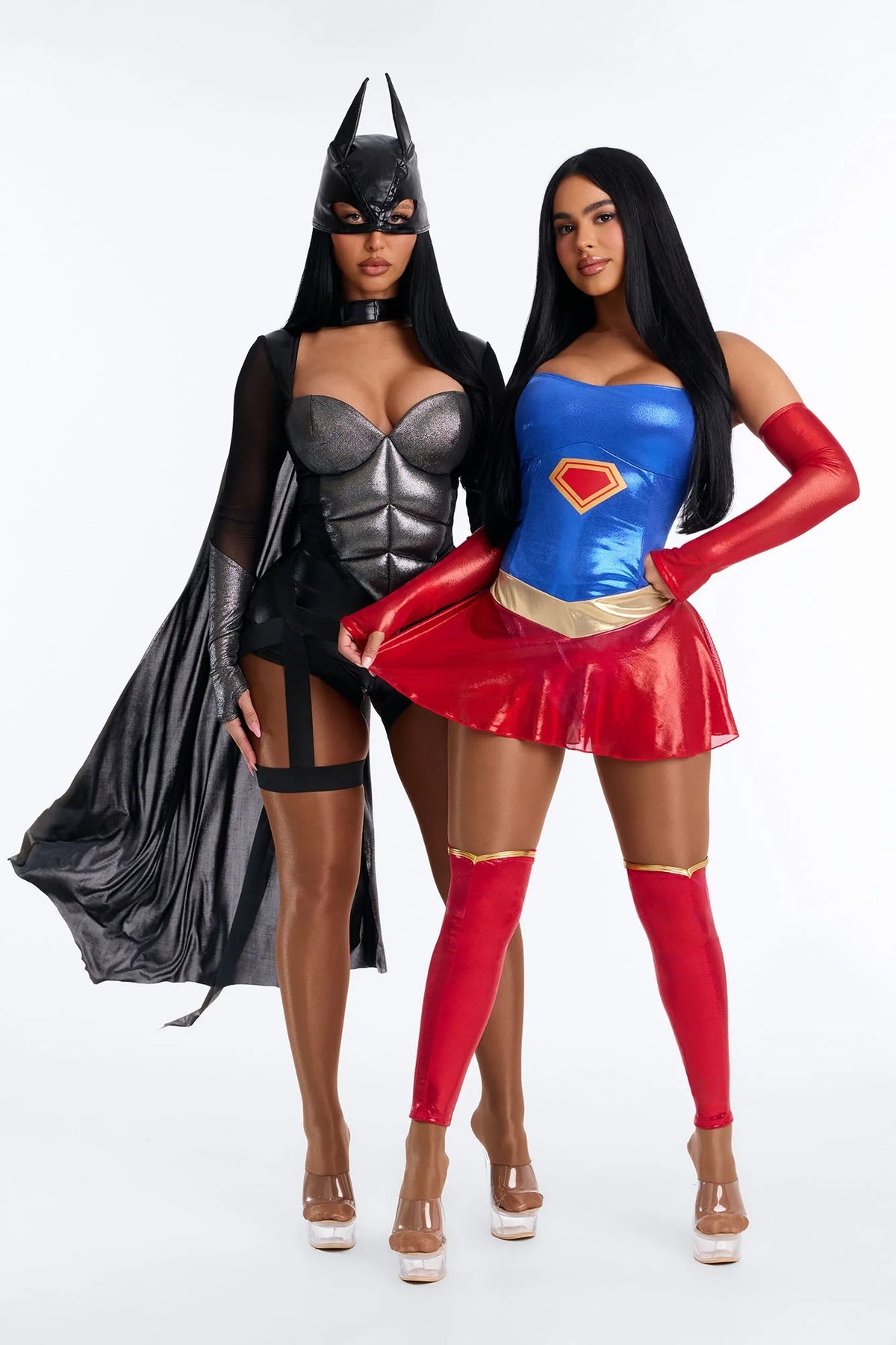 Masked Midnight Crusader 4 Piece Costume Set - Black