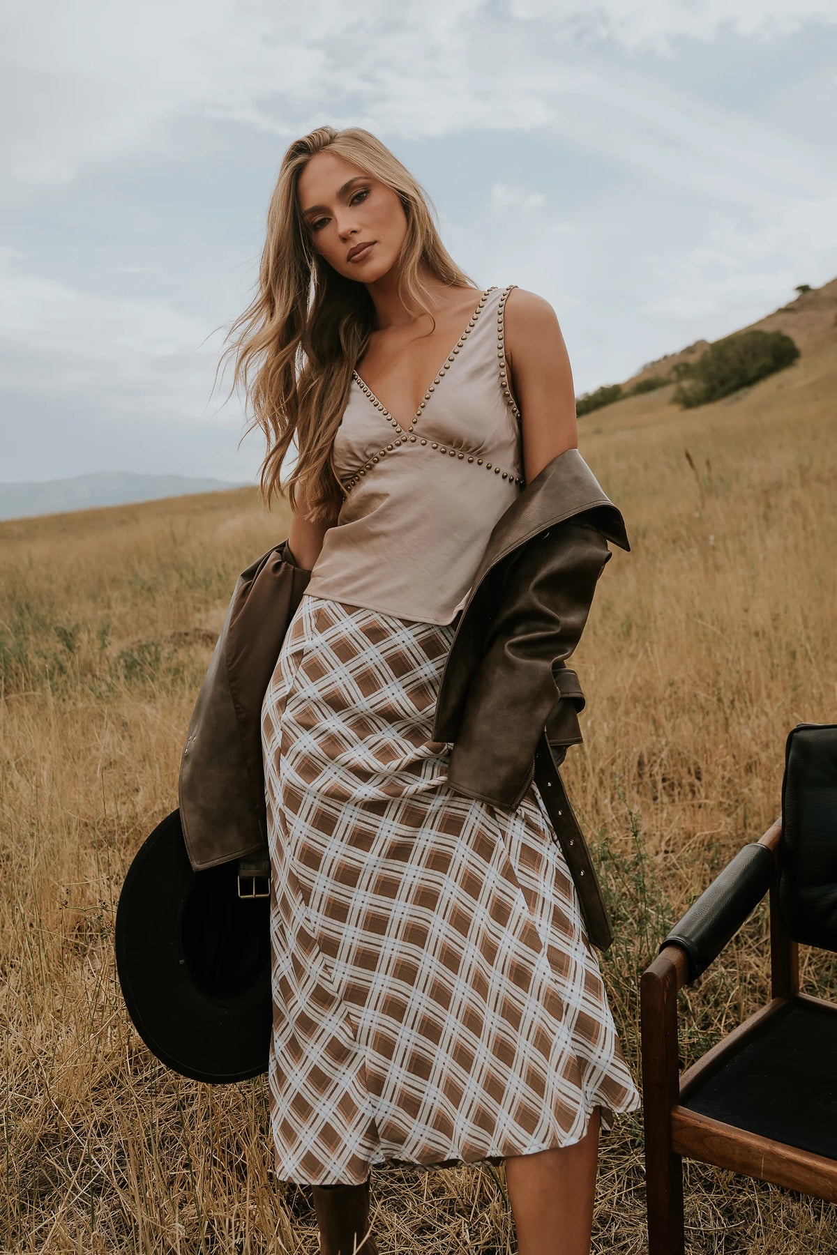 Zadie Plaid Maxi Skirt